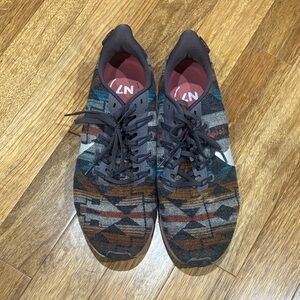 Men's Nike Patterned Casual Sneakers in Brown, gray & Teal